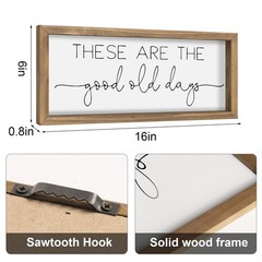 flangairy 16×6 Inches These Are The Good Old Days Sign, Rustic Wooden Motiv