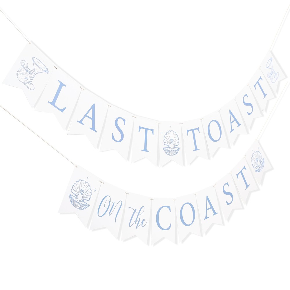 Last Toast On The Coast Banner – Coastal Bachelorette Party Decorations,Coast…