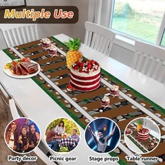3 Pack 24 Inch x 10 ft Western Plastic Railroad Track Aisle Runner Party Deco…