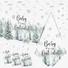 Winter Baby Shower Tablecloth Baby It’s Cold Outside Baby Shower Decorations …