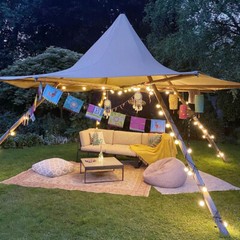 BOHO FLORAL GARLAND LANTERN Birthday Bohemian Garden Summer Party Decor Hanging