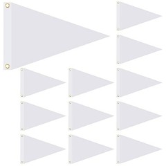 White 12×18 Inch Nylon Pennants Flags – Blank Flags 12×18 Inch Outdoor Pennants