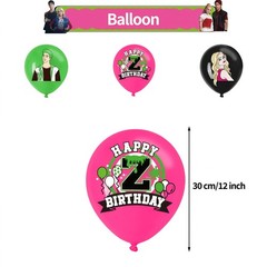 ZOMBIES 4 Party Supplies Set Banner Cake Toppers Balloons Birthday Decor