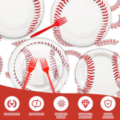 96 Pcs Baseball Party Decorations, Baseball Party Supplies Bundle Include Baseba