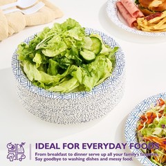 Disposable Paper Plates 8.5 Inch 300 Count, Soak Proof and Cut Resistant Heav…