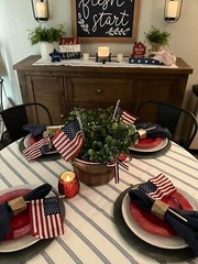 New! 4 Mini American Flag Stars & Stripes Party Decorations USA Decor July 4th