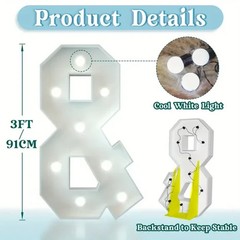Marquee Letters 3 Feet Tall Cool White Light Up «X» Party Decoration Birthdays