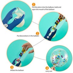 Balloon Expander Pliers Balloon Stuffing Tool Blue Stainless Steel Balloon St…