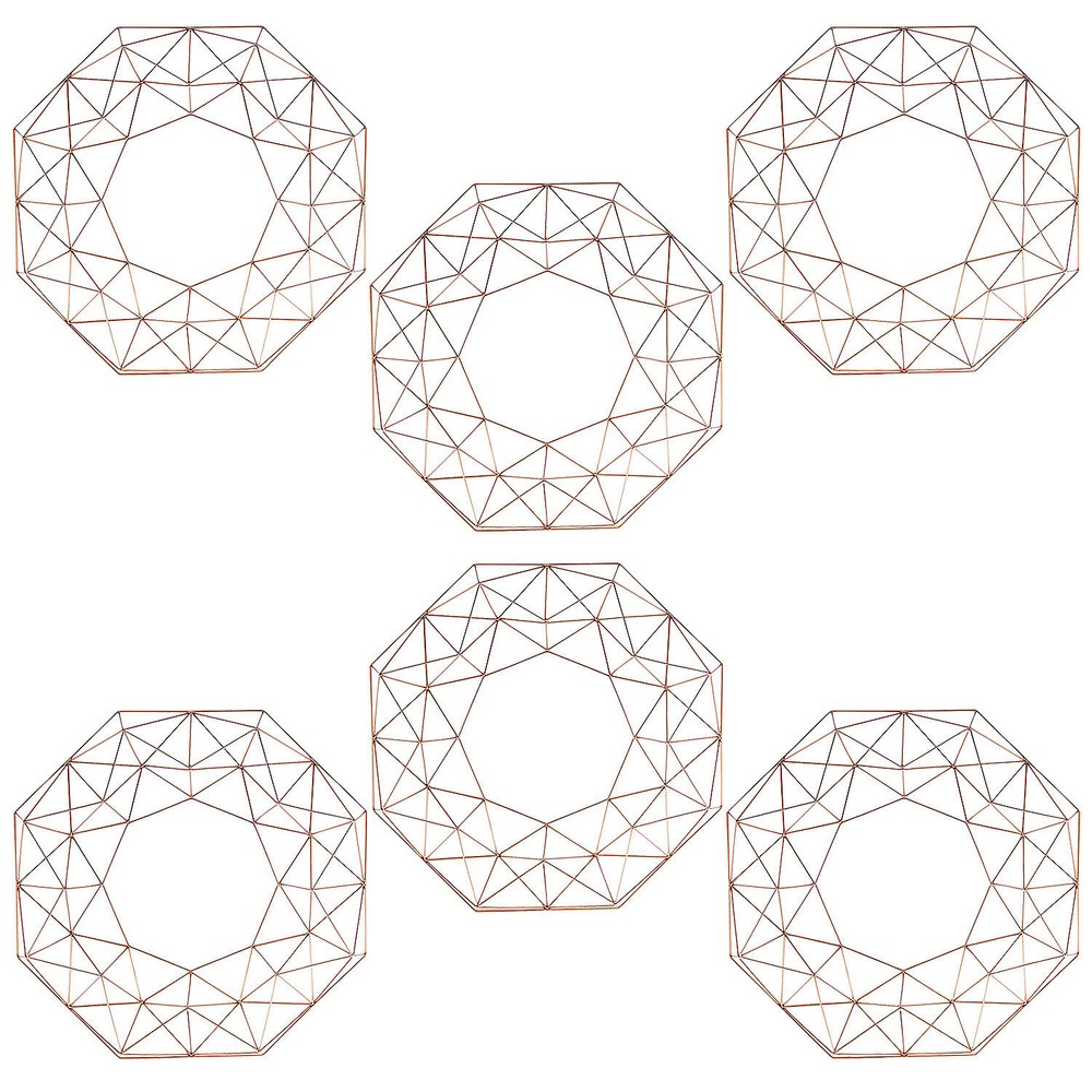 Fun Express Bulk Gold Geometric Frame Centerpieces 6 Pieces