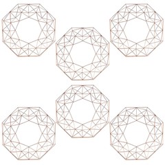 Fun Express Bulk Gold Geometric Frame Centerpieces 6 Pieces