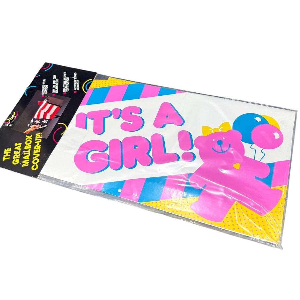 Its A Girl MailWraps Mailbox Cover Baby Shower Magnetic Made in the USA