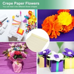 Crepe Paper, 8.2ftx20″ Soft Wide Crepe Paper Streamer Sheet [Cream White]