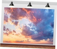 8x6ft Fabric Sunset Sky Clouds Backdrop Bright Sky Sunset Scenery Cloudy 8x6FT