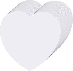 72 Pcs Large Heart Cutout White Paper Heart 6 Inch Heart Shape Die Cut Heart Dec
