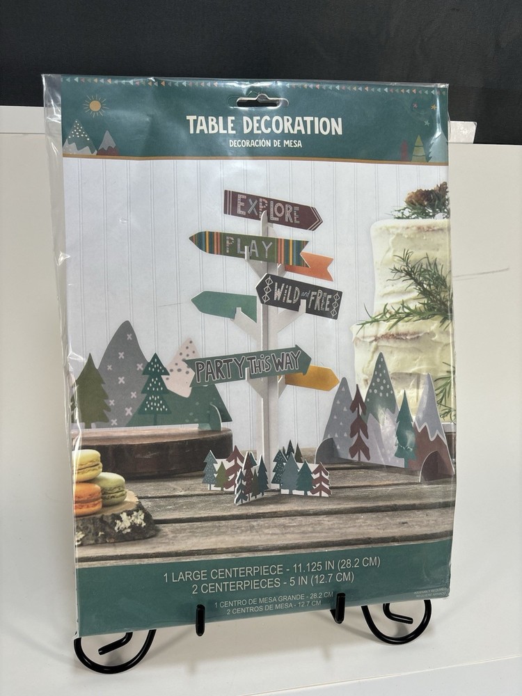 Party Wilderness Directional Sign Table Decoration Centerpiece Kit (3 Included)