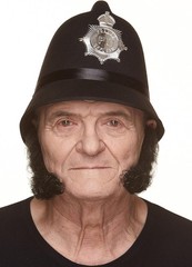 Black L Shaped Fake Mutton Chops Sideburns, Realistic, Reusable, Adult