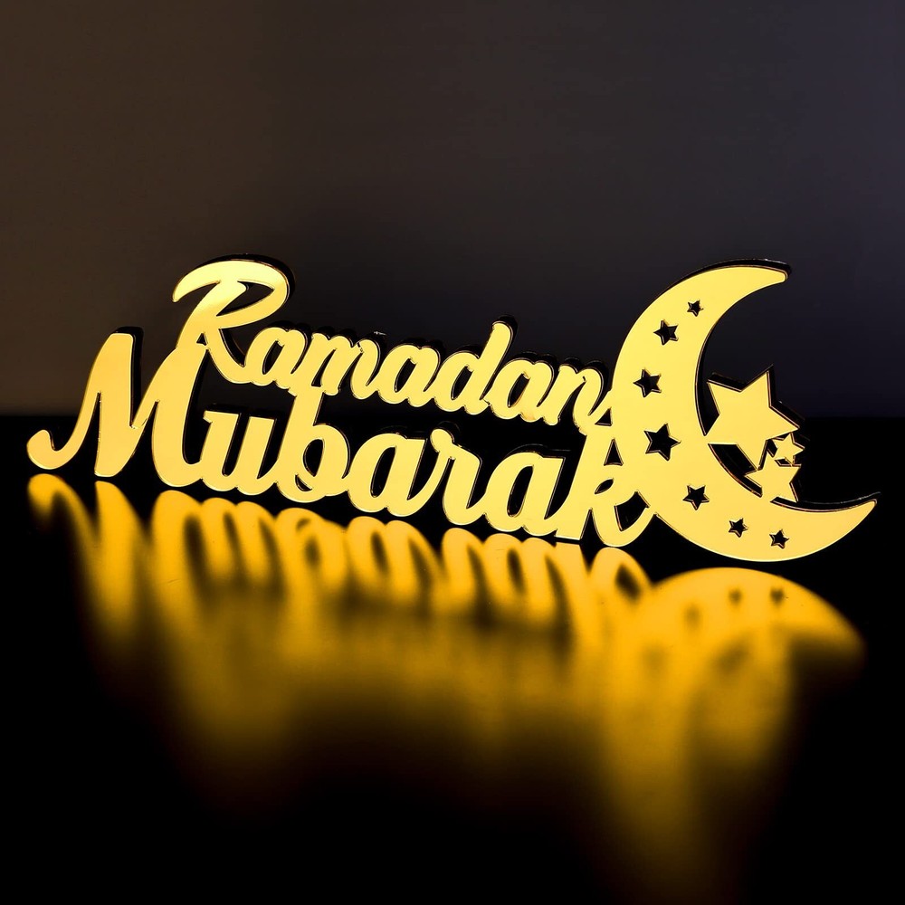 Islamic Tabletop Decors Ramadan Mubarak Sign Ramadan Kareem Sign Eid Decorati…