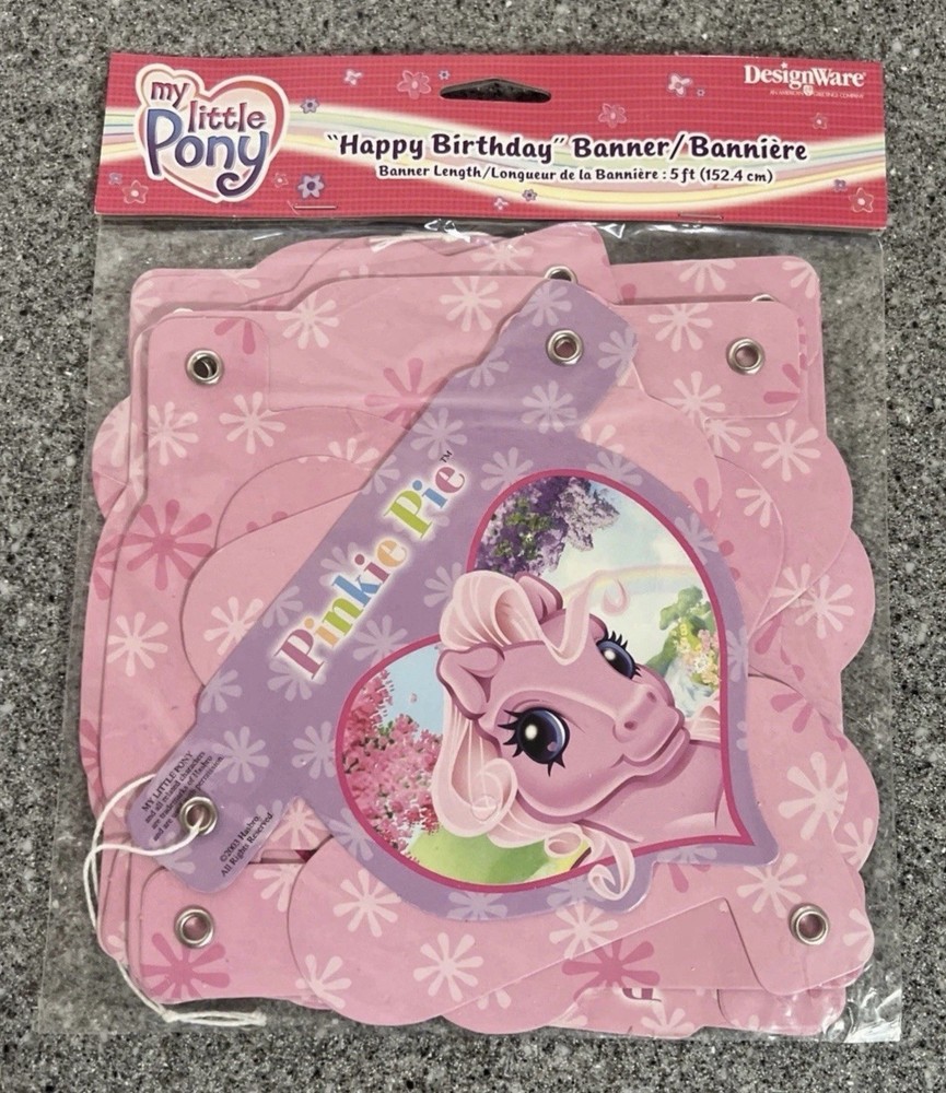 My Little Pony 2003 DesignWare Party Banner 5. ft. New In Package