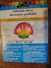 Sea shell Rainbow foil inflatable balloon 20.75 in party decoration 6 Pkgs/Shell