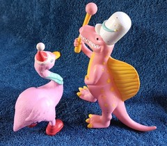 Target Party Farm Animals Ankyo Santa Hat Flamingo Marching Band T-Rex 2 Pink