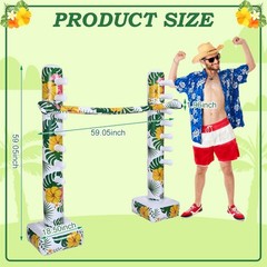 Hawaiian Inflatable Limbo Game 59 Inch Luau Party Games Palm Leaf Aloha Infla…