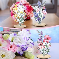9 PCS Wildflower Party Decorations Set Birthday Baby Shower Floral Sign Stand