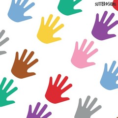 Paper Hand Cutouts Classroom School Bulletin Board Decoration Crafts 108 PCS