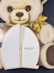 VTG 1986 Beistle Teddy Bear Die Cut Party Decor Honeycomb Baby Shower USA Made