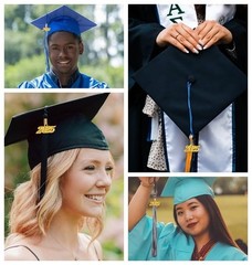 2025 Graduation Tassels Bulk – 10 Blue and Gold Tassels for Cap & Gown Decor