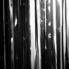 Black Orange Tinsel Foil Fringe Curtains Decorations Construction Party Props