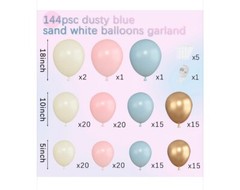 144 Pink & Blue Balloon Arch Kit for Gender Reveal Celebrations