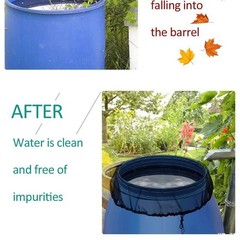 Outdoor Mesh Cover for Rainwater Collection with Drawstring and Design
