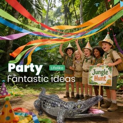 Inflatable Alligator Pool Toys Realistic Blow up Alligator Deco Animal Reptile P
