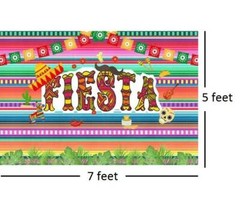 Fiesta 5 FT x 7 FT Vinyl Backdrop Multicolor Photo Booth Background Hanging