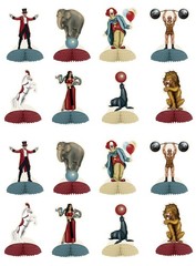 Beistle Vintage Circus Mini Centerpieces 16 Piece 5 16 Count Pack Of 1 54985