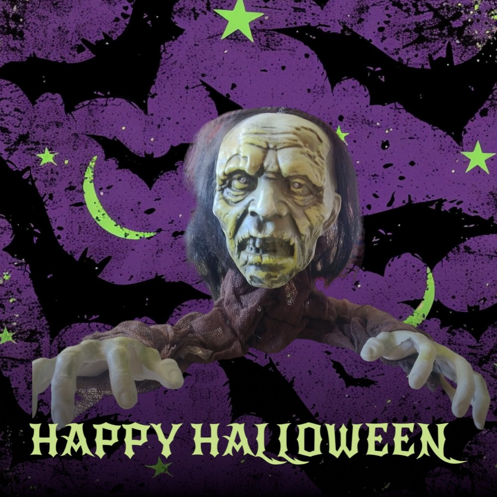 pack of 3 Halloween Crawling Green Zombie Horror Outdoors Graveyard Decor