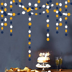 Navy-Blue White-Gold Party-Decorations Streamers Garland – 52Ft Graduation 2026