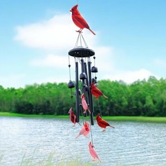 Metal Wind Plays For Outdoor Musical Decoration with Bird Motif Garden