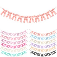 Rose Gold Bow Garland Bow Banner Bow Party Decorations Pre-Strung Large Coque…