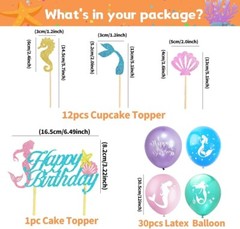 MERMAID BIRTHDAY DECORATIONS, PARTY DECO, PARTY BANNER, BALLOONS BACKDROP ETC