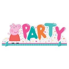 Peppa Pig Party Table Decoration – 12cm x 35cm Cardboard «Confetti Party»