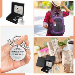 Class of 2026 Graduation Keychain Gift Set Party Favors Cards Boxes Silver 6Pk