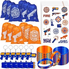 576pc Dart Battle Birthday Party Supplies Silicone Wristbands Gift Bags