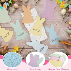 80 PCS Easter Bunny Cutouts Pastel Paper Bulletin Board Decor DIY Craft Kit