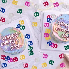 50 PCS Multi-Color 50th Birthday Wedding Anniversary Event Confetti 1.5 oz