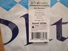 Oktoberfest Hanging Paper Lanterns & Banners Party Decor, 8 Pieces, 12″ Diam.