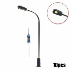 10Pcs LED Street Lights Fit For Model Making 42mm For Railway Building Layout