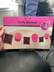 FABULOUS CELEBRATION FLUFFY GARLAND ~ Birthday Party Supplies Hanging Decoration