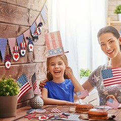 Vibrant Wooden Gnome Hanging Ornaments – 24 Pack for Patriotic Celebrations