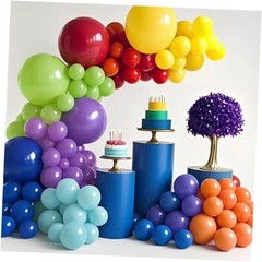 147 Pcs Asssorted Balloons Arch Kit Rainbow Balloons Different Sizes for